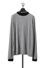 画像をギャラリービューアに読み込む, LITTLEBIG Mock Neck Wool Long T Shirt (BORDER)