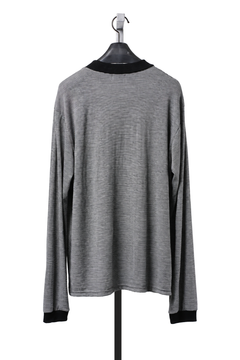 画像をギャラリービューアに読み込む, LITTLEBIG Mock Neck Wool Long T Shirt (BORDER)