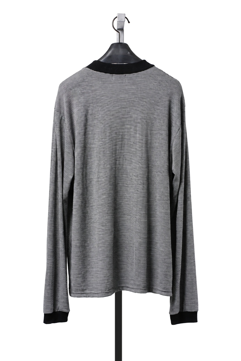 画像をギャラリービューアに読み込む, LITTLEBIG Mock Neck Wool Long T Shirt (BORDER)