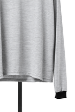 画像をギャラリービューアに読み込む, LITTLEBIG Mock Neck Wool Long T Shirt (GREY/BLACK)