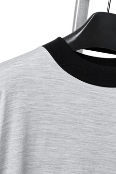 画像をギャラリービューアに読み込む, LITTLEBIG Mock Neck Wool Long T Shirt (GREY/BLACK)