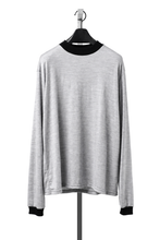画像をギャラリービューアに読み込む, LITTLEBIG Mock Neck Wool Long T Shirt (GREY/BLACK)