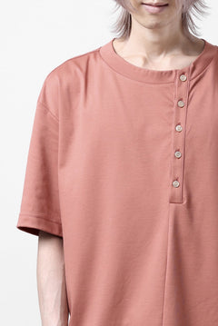 Load image into Gallery viewer, LEMURIA BIAS HENRY NECK S/S TOP #2 / MASTER HIGH GAUGE SMOOTH (ROSE)