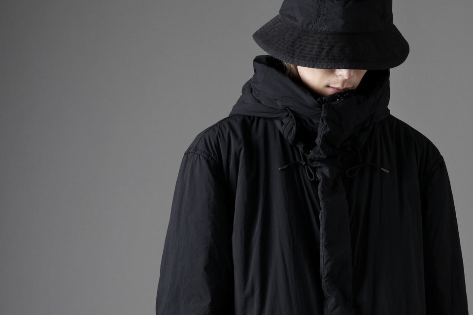 画像をギャラリービューアに読み込む, Ten c PADDED PARKA COAT / GARMENT DYED NYLON TACTEL (BLACK)