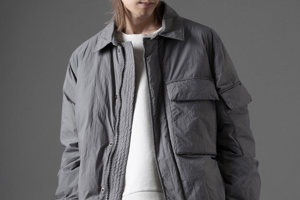 Load image into Gallery viewer, Ten c LIGHT DOWN FIELD JACKET / GARMENT DYED NYLON TACTEL (GRAY)