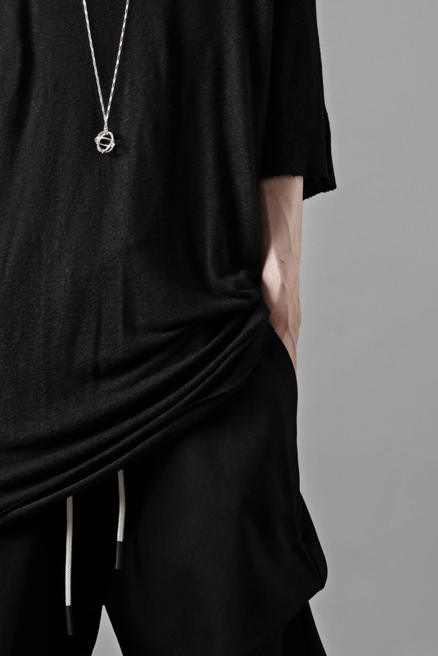 画像をギャラリービューアに読み込む, thom/krom SMOOTH FIT T-SHIRT / VISCOSE LINEN JERSEY (BLACK)