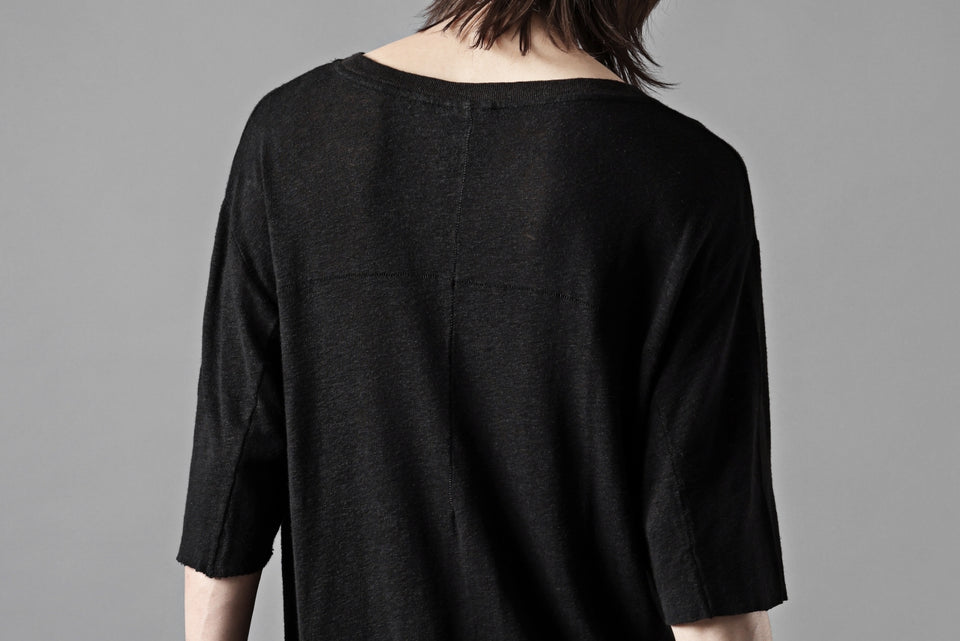 画像をギャラリービューアに読み込む, thom/krom SMOOTH FIT T-SHIRT / VISCOSE LINEN JERSEY (BLACK)