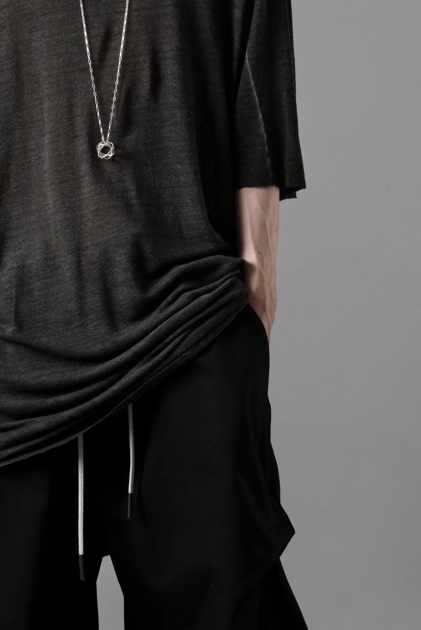 画像をギャラリービューアに読み込む, thom/krom SMOOTH FIT T-SHIRT / VISCOSE LINEN JERSEY (BLACK OIL)