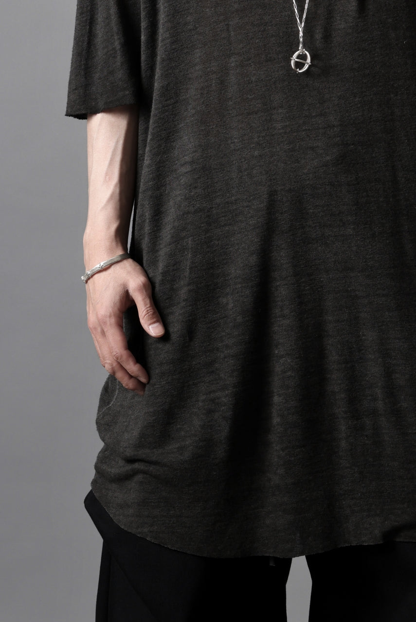 画像をギャラリービューアに読み込む, thom/krom SMOOTH FIT T-SHIRT / VISCOSE LINEN JERSEY (BLACK OIL)