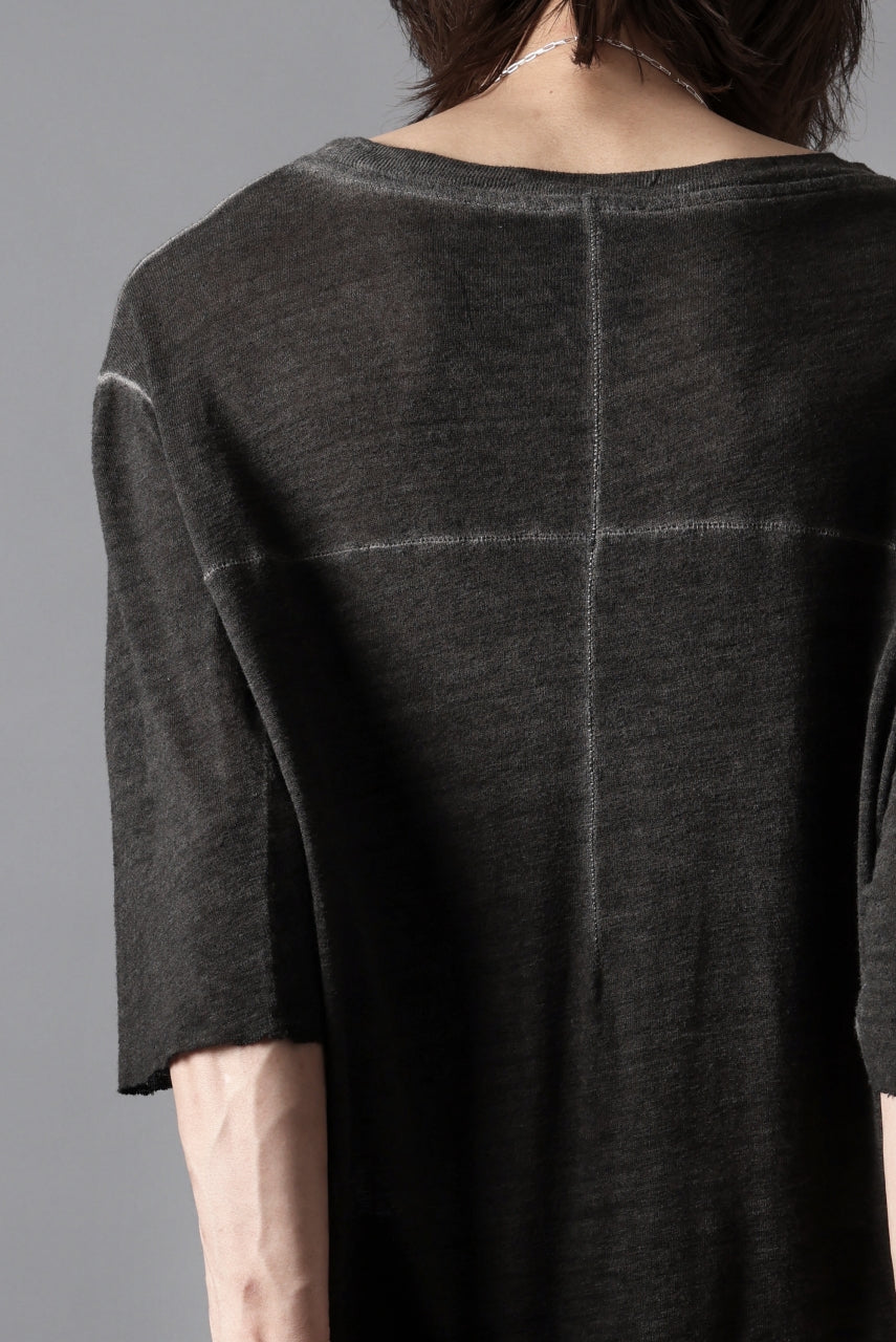 画像をギャラリービューアに読み込む, thom/krom SMOOTH FIT T-SHIRT / VISCOSE LINEN JERSEY (BLACK OIL)