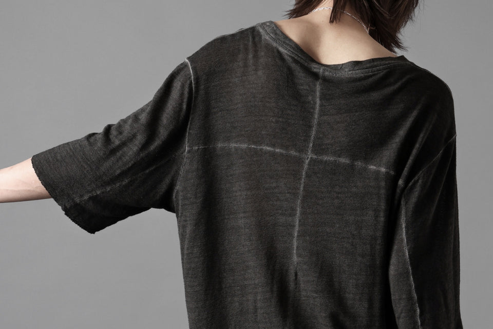 画像をギャラリービューアに読み込む, thom/krom SMOOTH FIT T-SHIRT / VISCOSE LINEN JERSEY (BLACK OIL)