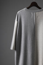 画像をギャラリービューアに読み込む, N/07 -one make- SWITCHING HALF-SLEEVE TOPS / BACK PILE FLEESE (LIGHT GREY)