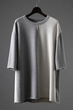 画像をギャラリービューアに読み込む, N/07 -one make- SWITCHING HALF-SLEEVE TOPS / BACK PILE FLEESE (LIGHT GREY)