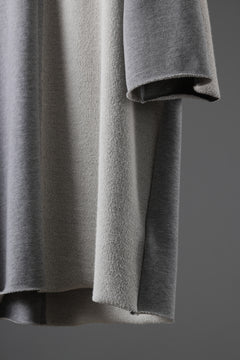 画像をギャラリービューアに読み込む, N/07 -one make- SWITCHING HALF-SLEEVE TOPS / BACK PILE FLEESE (LIGHT GREY)