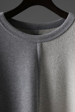 画像をギャラリービューアに読み込む, N/07 -one make- SWITCHING HALF-SLEEVE TOPS / BACK PILE FLEESE (LIGHT GREY)