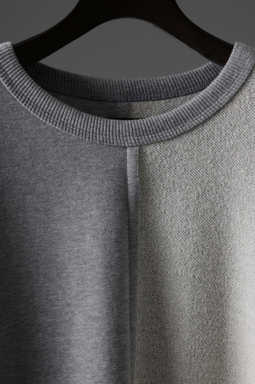 Load image into Gallery viewer, N/07 -one make- FRONT/BACK SWITCHING TOPS / BACK PILE FLEESE (LIGHT GREY)