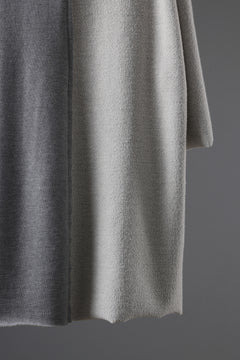 画像をギャラリービューアに読み込む, N/07 -one make- SWITCHING HALF-SLEEVE TOPS / BACK PILE FLEESE (LIGHT GREY)