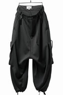 N/07 exclusive WIDE FLAP POCKET PANTS / GAUDI SMOOTH JERSEY (BLACK)
