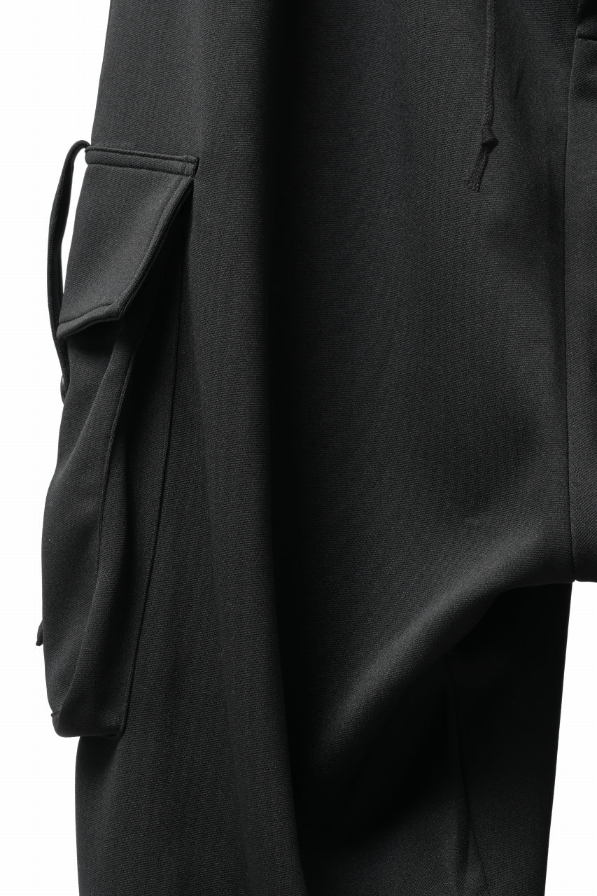 Load image into Gallery viewer, N/07 exclusive WIDE FLAP POCKET PANTS / GAUDI SMOOTH JERSEY (BLACK)