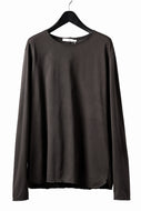 daub DYEING CENTRAL BACK SEAM L/S CUT & SEWN / C.JERSEY (BROWN)