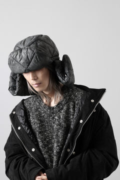 Load image into Gallery viewer, masnada QUILTED TRAPPER HAT / OVER STUFFED PAPER NYLON (LEGION)