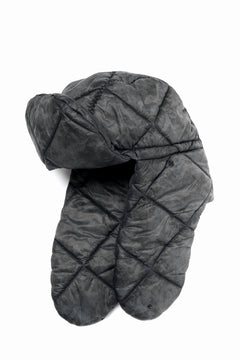 Load image into Gallery viewer, masnada QUILTED TRAPPER HAT / OVER STUFFED PAPER NYLON (LEGION)