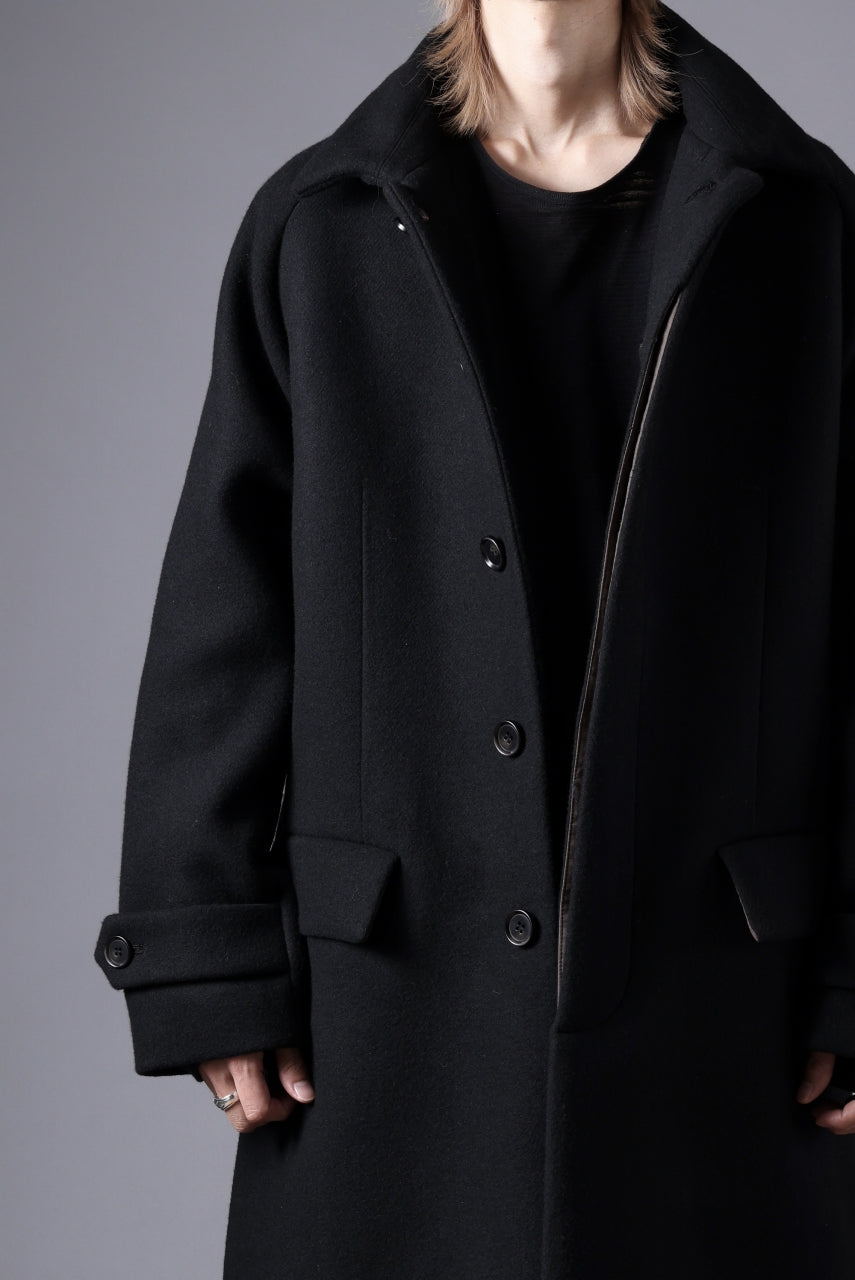 画像をギャラリービューアに読み込む, N/07 exclusive MAC COAT &quot;外套&quot; / VIRGIN WOOL MELTON (BLACK)