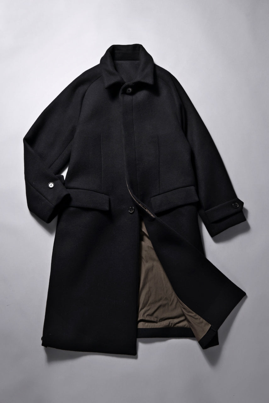 画像をギャラリービューアに読み込む, N/07 exclusive MAC COAT &quot;外套&quot; / VIRGIN WOOL MELTON (BLACK)