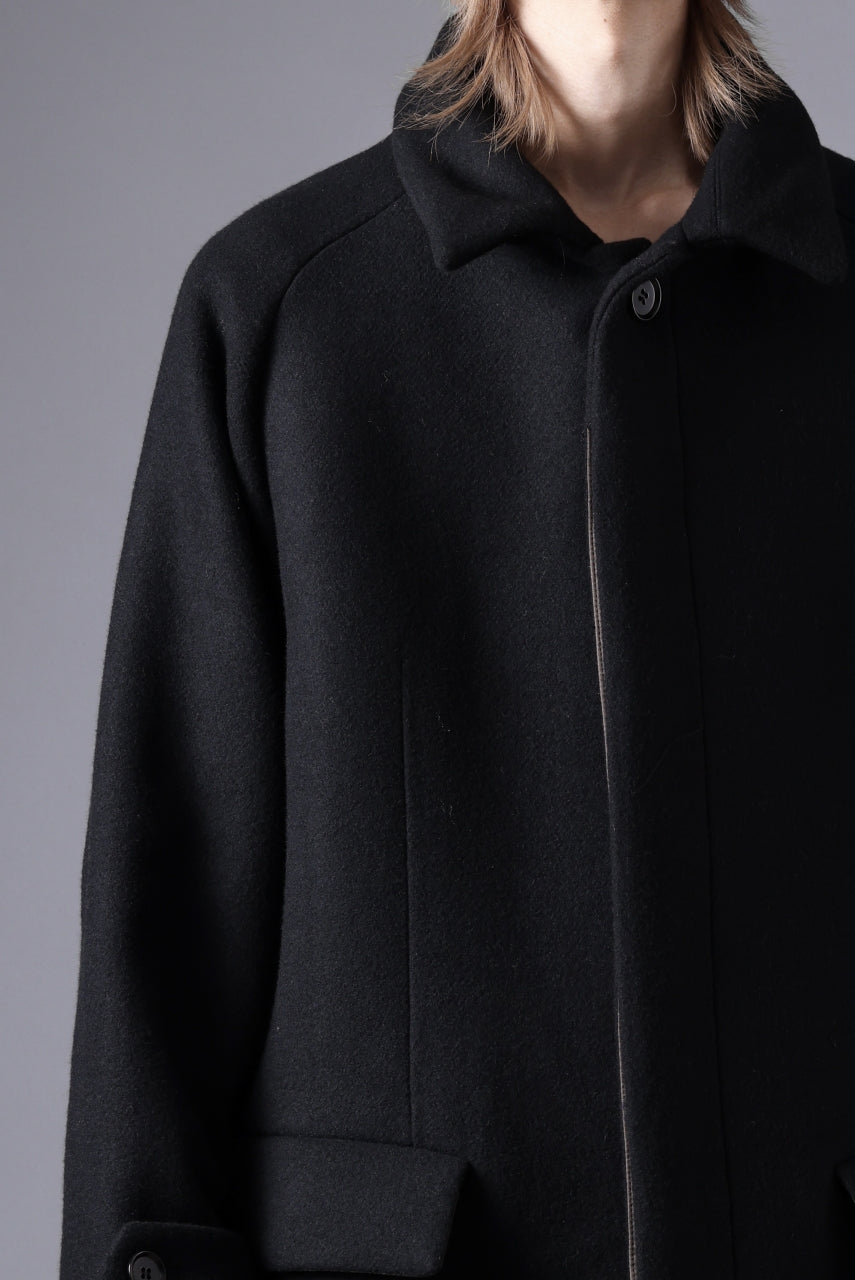 N/07 exclusive MAC COAT "外套" / VIRGIN WOOL MELTON (BLACK)