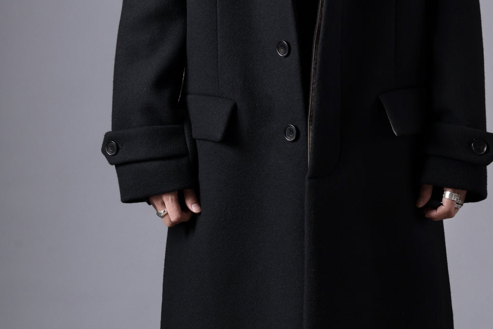 画像をギャラリービューアに読み込む, N/07 exclusive MAC COAT &quot;外套&quot; / VIRGIN WOOL MELTON (BLACK)