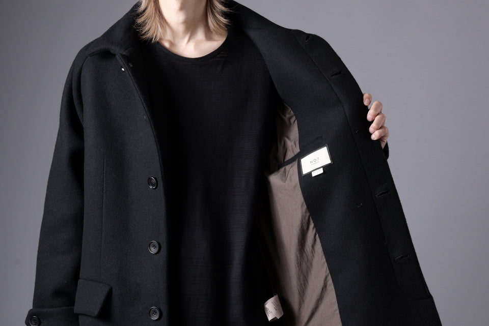 画像をギャラリービューアに読み込む, N/07 exclusive MAC COAT &quot;外套&quot; / VIRGIN WOOL MELTON (BLACK)