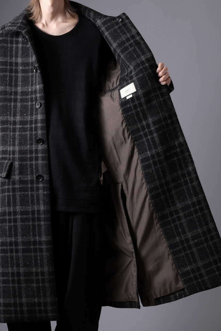 N/07 exclusive MAC COAT "外套" 格子縞 / SHETLAND WOOL TWEED (CHECK)