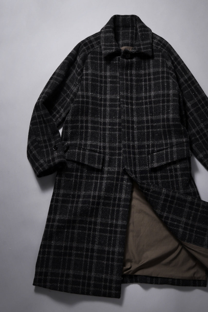 N/07 exclusive MAC COAT "外套" 格子縞 / SHETLAND WOOL TWEED (CHECK)