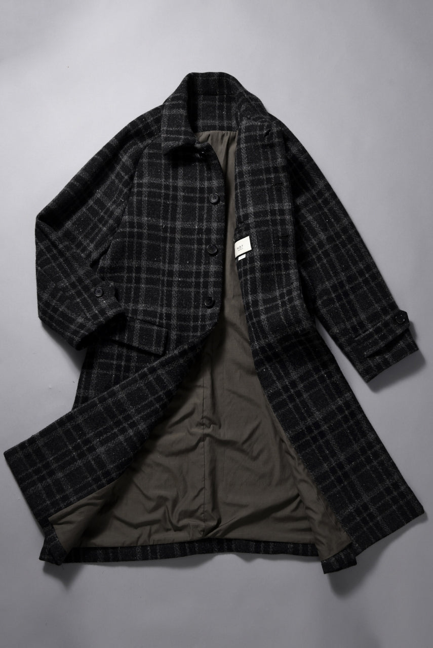 画像をギャラリービューアに読み込む, N/07 exclusive MAC COAT &quot;外套&quot; 格子縞 / SHETLAND WOOL TWEED (CHECK)