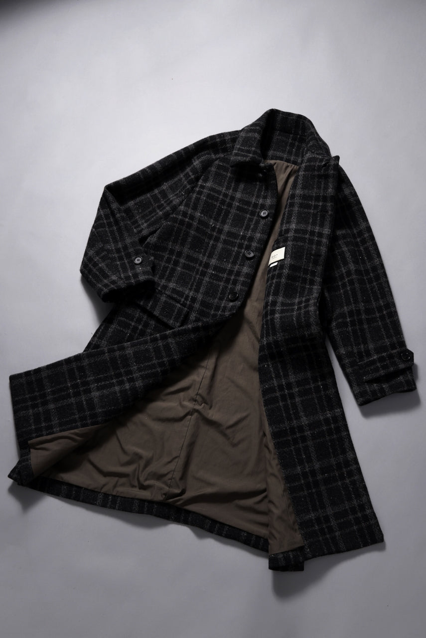 N/07 exclusive MAC COAT "外套" 格子縞 / SHETLAND WOOL TWEED (CHECK)