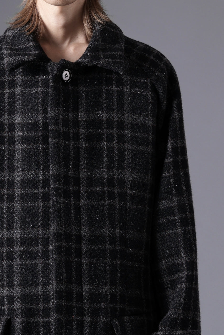 N/07 exclusive MAC COAT "外套" 格子縞 / SHETLAND WOOL TWEED (CHECK)