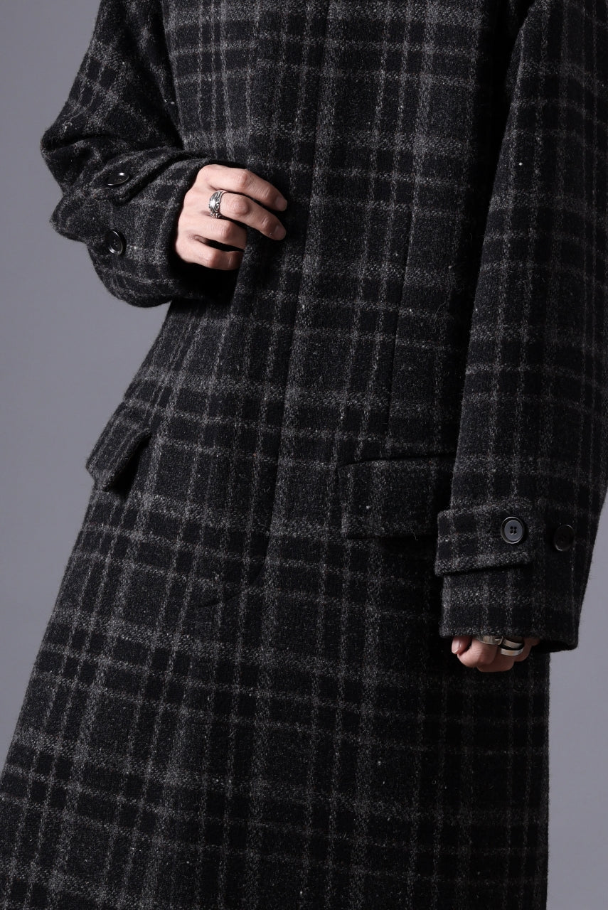 N/07 exclusive MAC COAT "外套" 格子縞 / SHETLAND WOOL TWEED (CHECK)