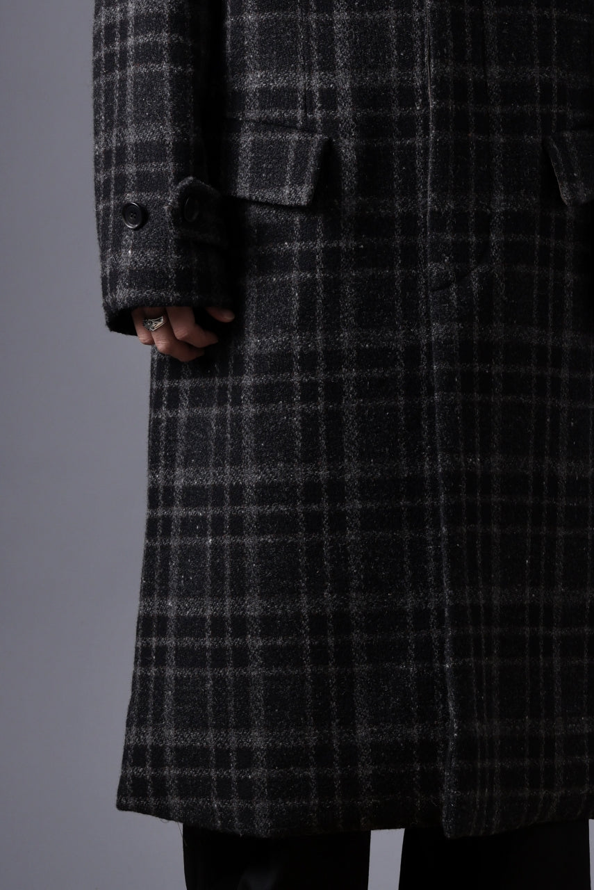 N/07 exclusive MAC COAT "外套" 格子縞 / SHETLAND WOOL TWEED (CHECK)