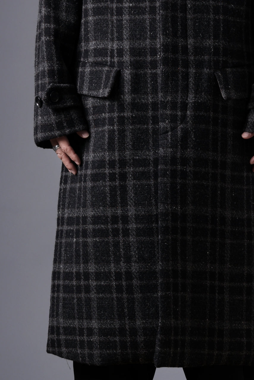 N/07 exclusive MAC COAT "外套" 格子縞 / SHETLAND WOOL TWEED (CHECK)