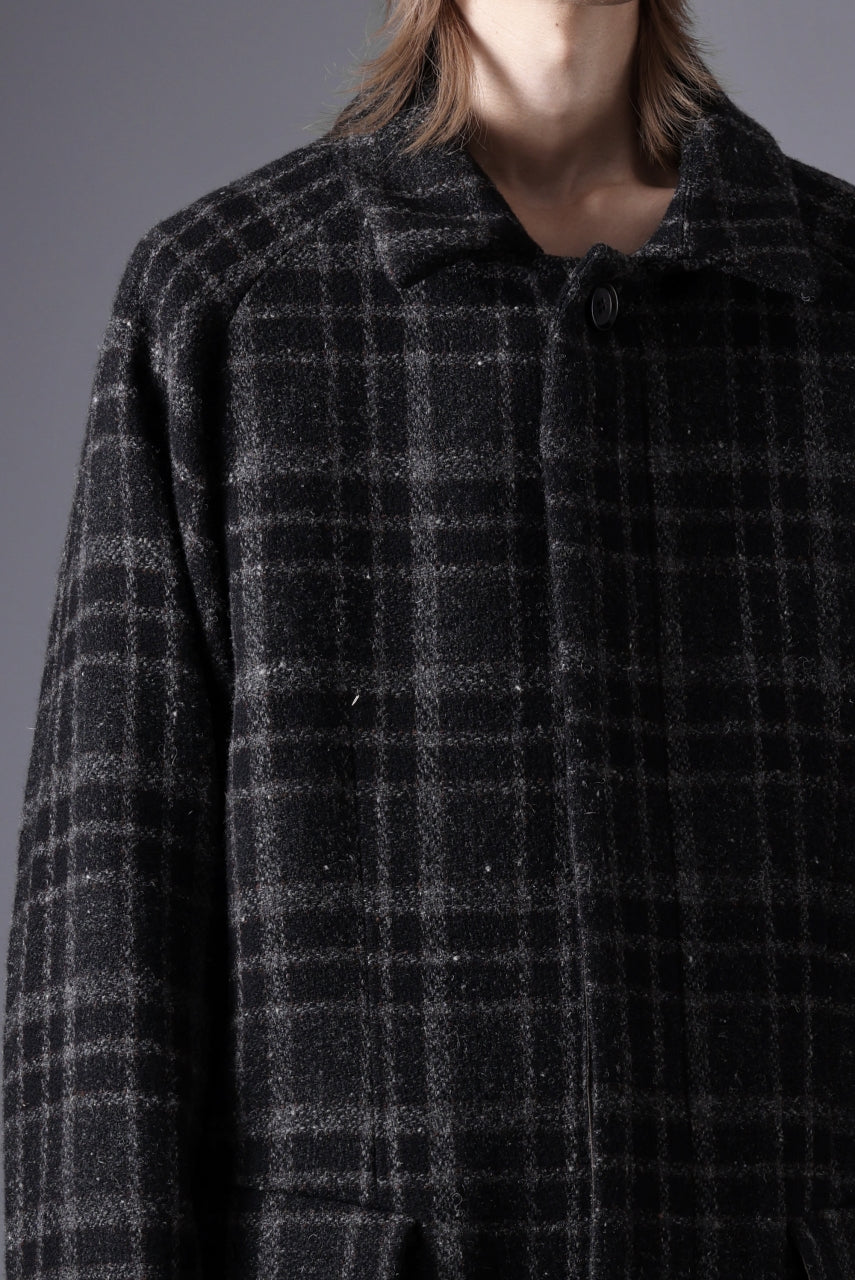 N/07 exclusive MAC COAT "外套" 格子縞 / SHETLAND WOOL TWEED (CHECK)