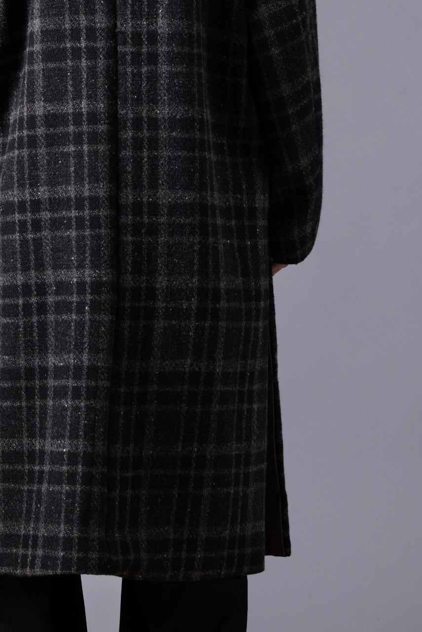 N/07 exclusive MAC COAT "外套" 格子縞 / SHETLAND WOOL TWEED (CHECK)