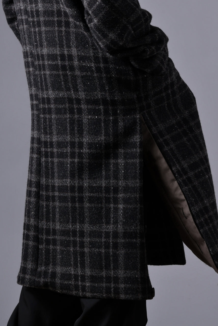 N/07 exclusive MAC COAT "外套" 格子縞 / SHETLAND WOOL TWEED (CHECK)