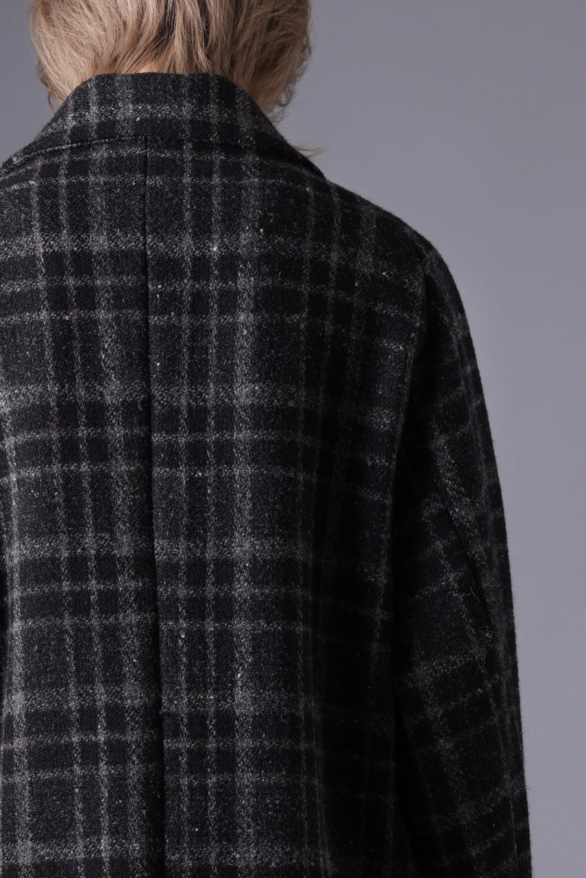 画像をギャラリービューアに読み込む, N/07 exclusive MAC COAT &quot;外套&quot; 格子縞 / SHETLAND WOOL TWEED (CHECK)