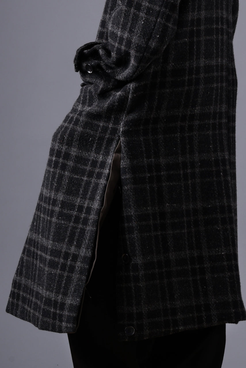 N/07 exclusive MAC COAT "外套" 格子縞 / SHETLAND WOOL TWEED (CHECK)