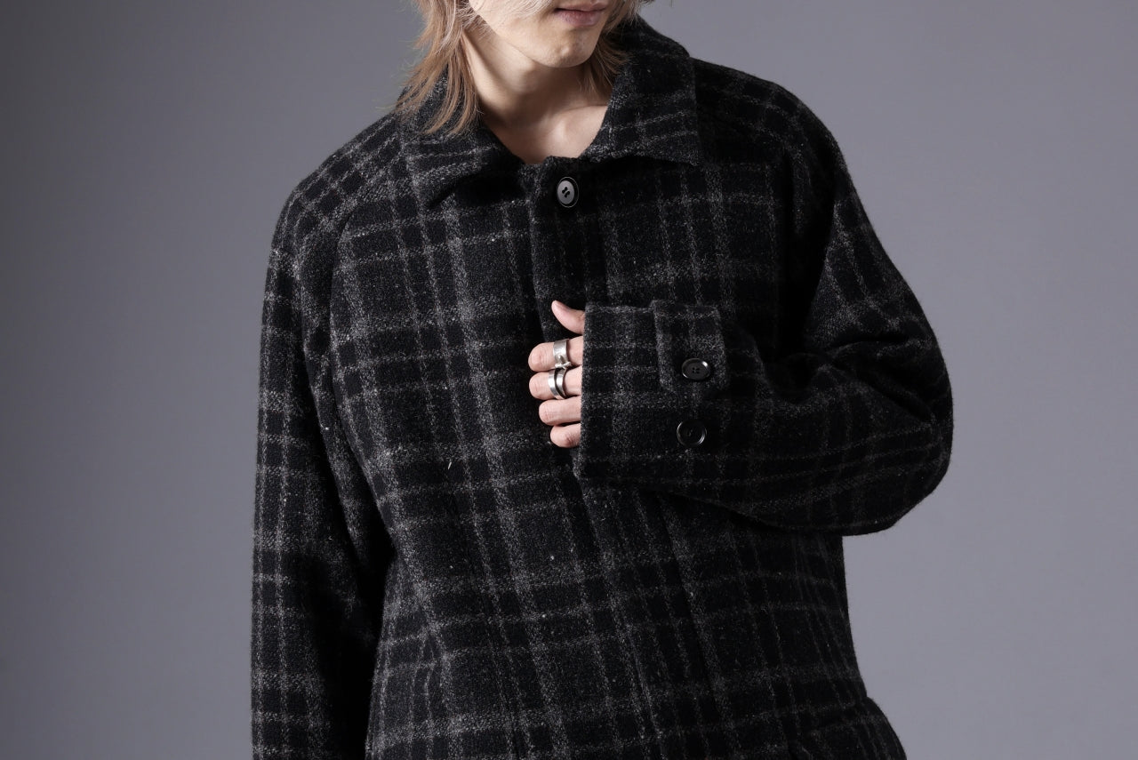 N/07 exclusive MAC COAT "外套" 格子縞 / SHETLAND WOOL TWEED (CHECK)