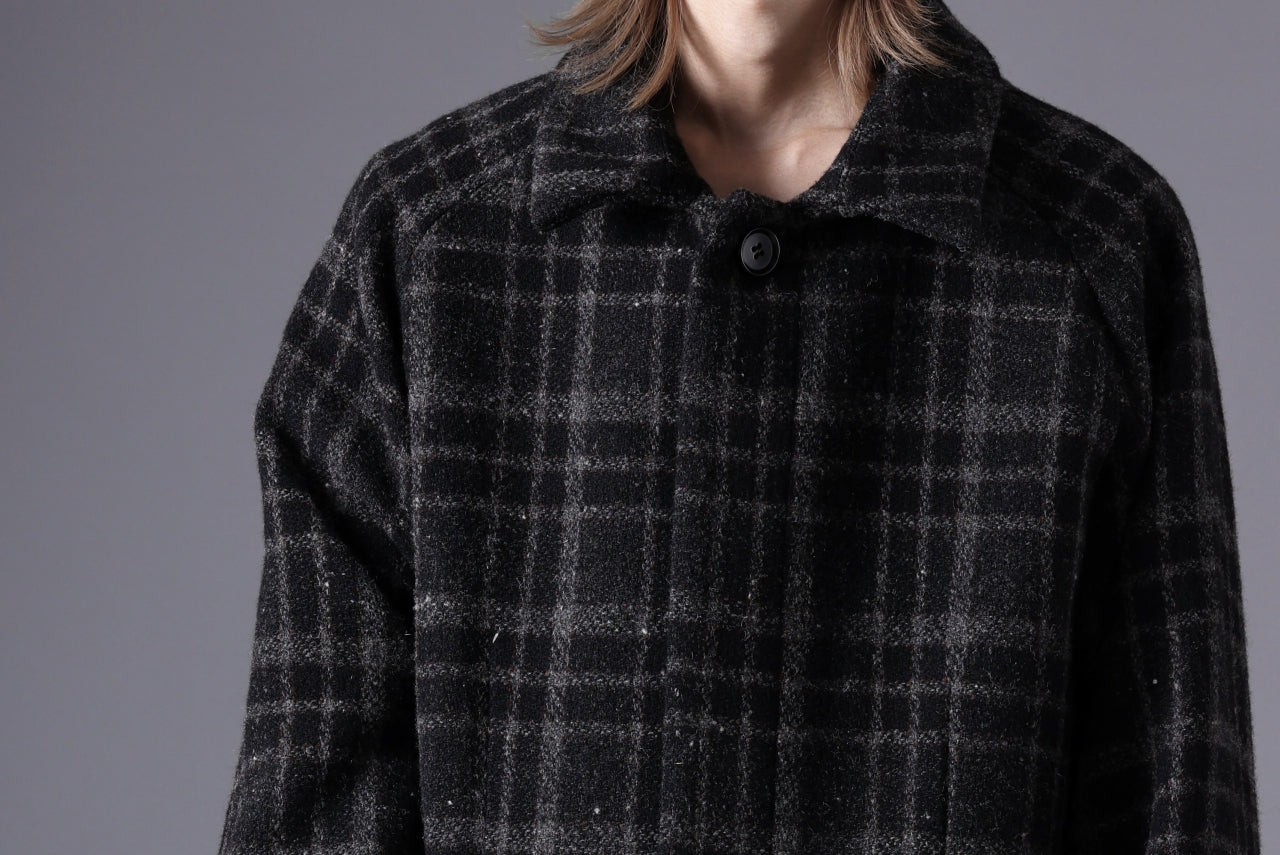 N/07 exclusive MAC COAT "外套" 格子縞 / SHETLAND WOOL TWEED (CHECK)