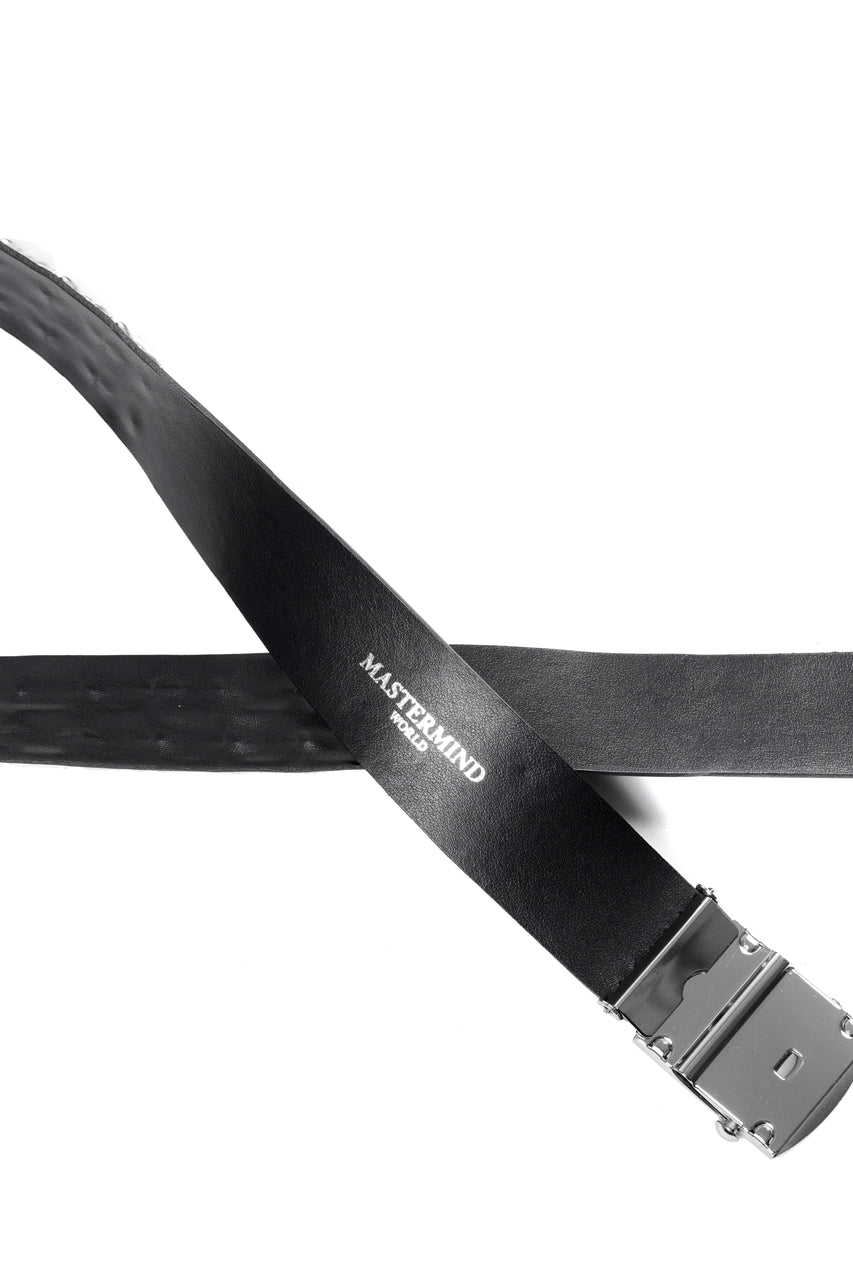 Load image into Gallery viewer, MASTERMIND WORLD DOUBLE-STUD LEATHER BELT 