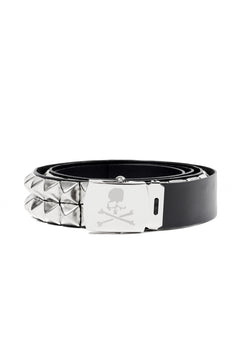 Load image into Gallery viewer, MASTERMIND WORLD DOUBLE-STUD LEATHER BELT 