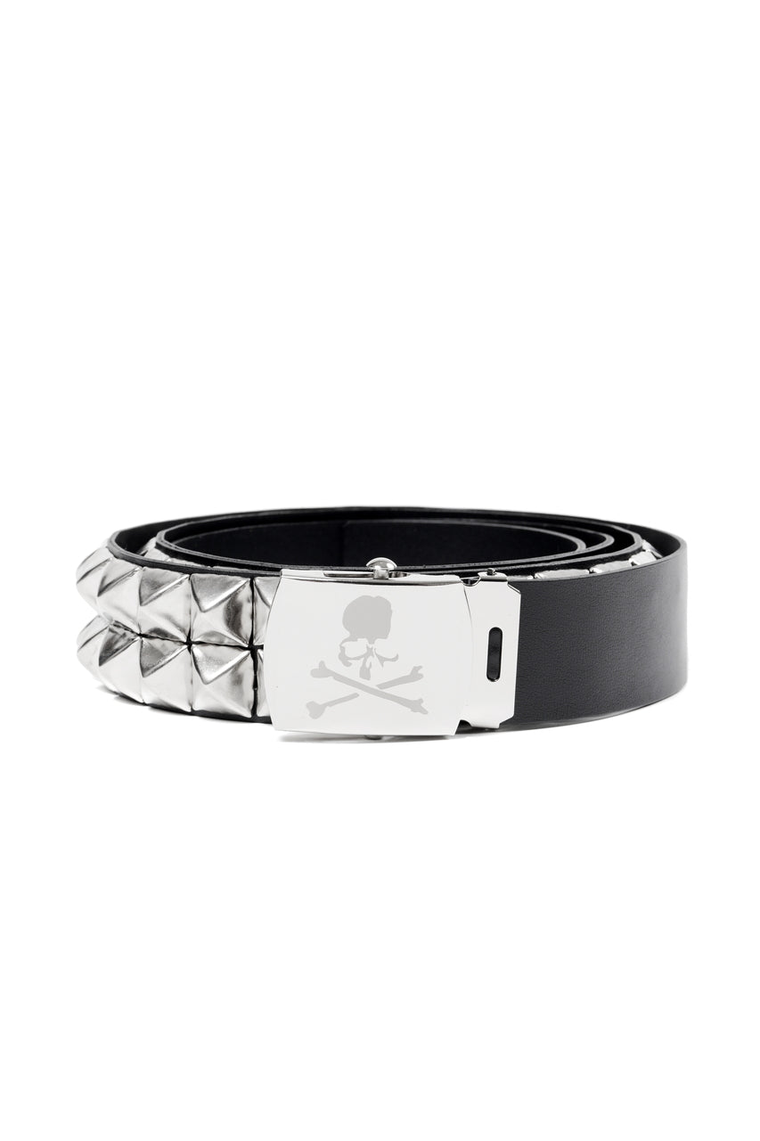Load image into Gallery viewer, MASTERMIND WORLD DOUBLE-STUD LEATHER BELT 