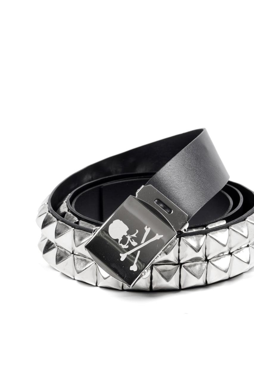 Load image into Gallery viewer, MASTERMIND WORLD DOUBLE-STUD LEATHER BELT 